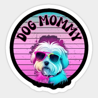 Dog Mommy Sunset Sticker